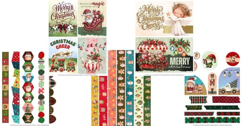 Free Christmas Stickers Aesthetic Printable - Cozy Red and Green Junk ...