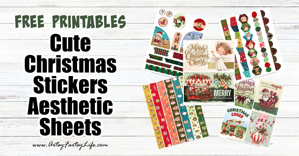 Free Christmas Stickers Aesthetic Printable - Cozy Red and Green Junk ...