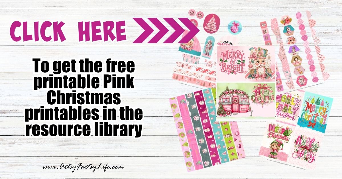 Free Pink Christmas Stickers Printable - Cute Washi Tape, Borders and Journal Cards to Download Now