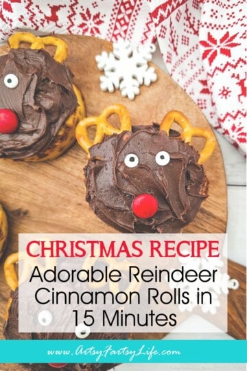 Easy Christmas Morning Breakfast - Adorable Reindeer Cinnamon Rolls